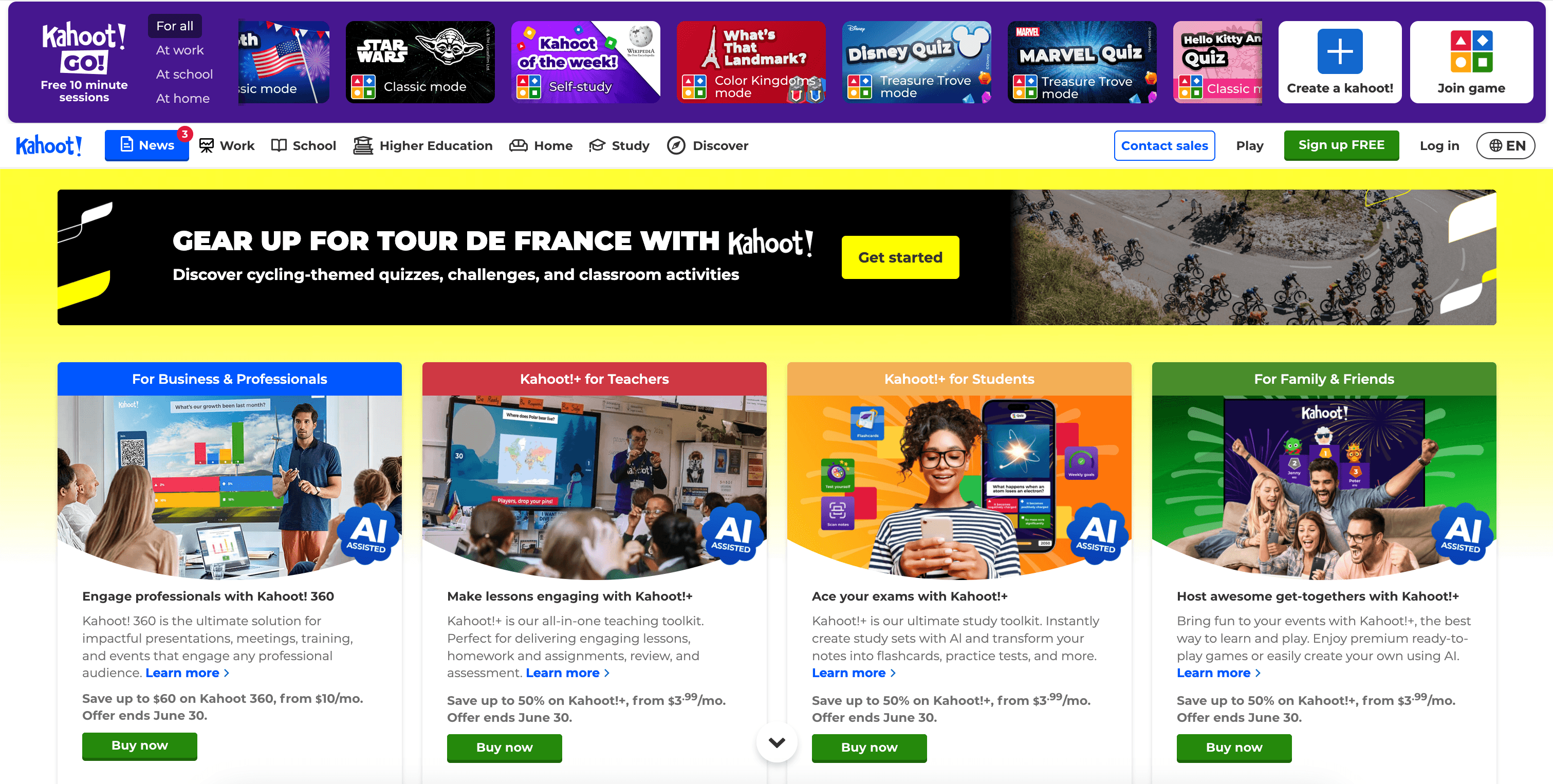 Kahoot interactive quiz platform
