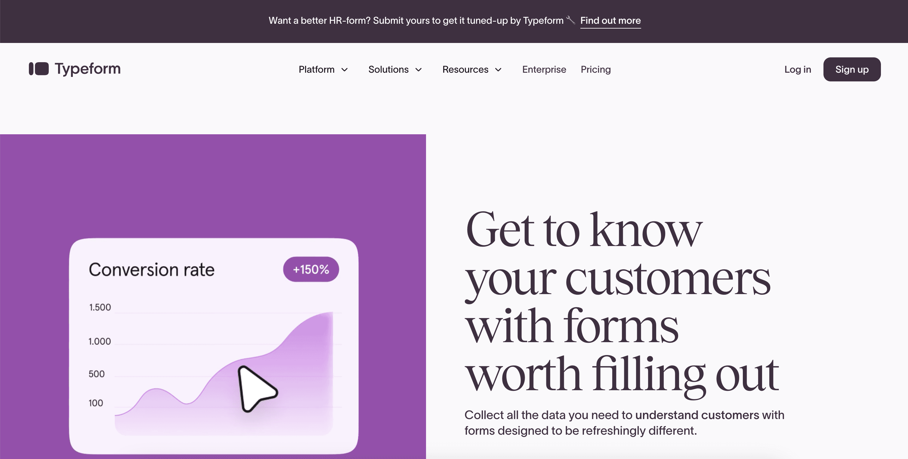 Typeform conversational quiz interface